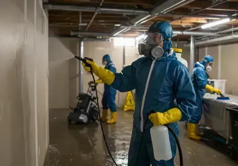 Basement Sanitization and Antimicrobial Treatment process in Covington, KY