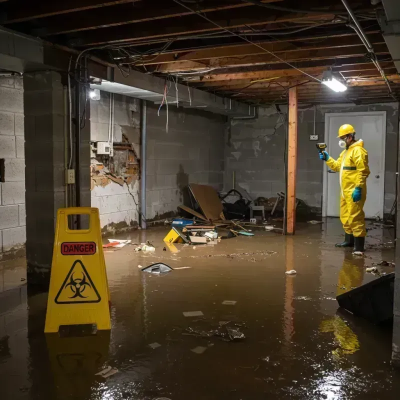 Flooded Basement Electrical Hazard in Covington, KY Property